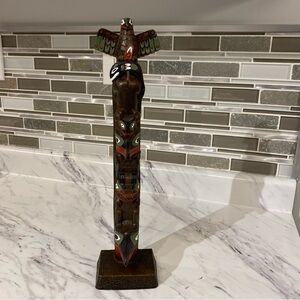 Vintage Boma Totem Pole figurine Haida‎ indigenous